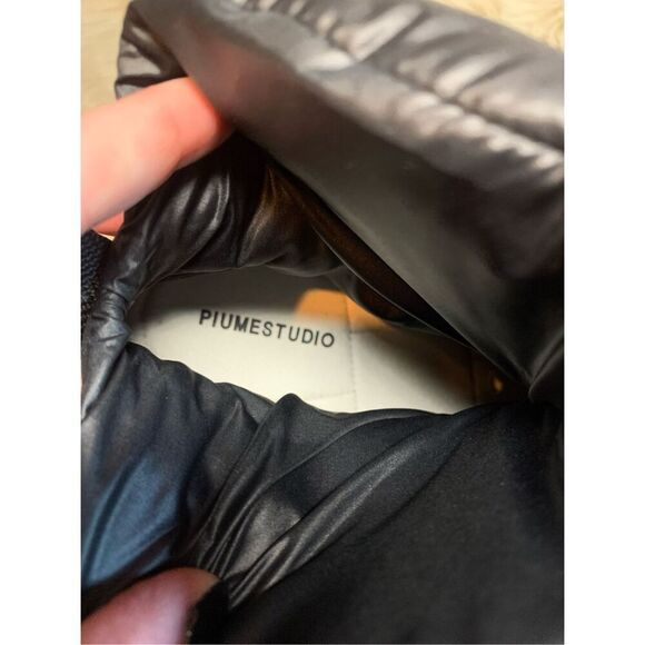 Piumestudio Luna Black Pillow Boot Womens 37/6.5 Ankle Bootie Vegan - Picture 10 of 10